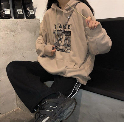 Oversized "Cake Shop" Hoodie Hoodies & Sweatshirts Cotday Clothes Store Caramel M 
