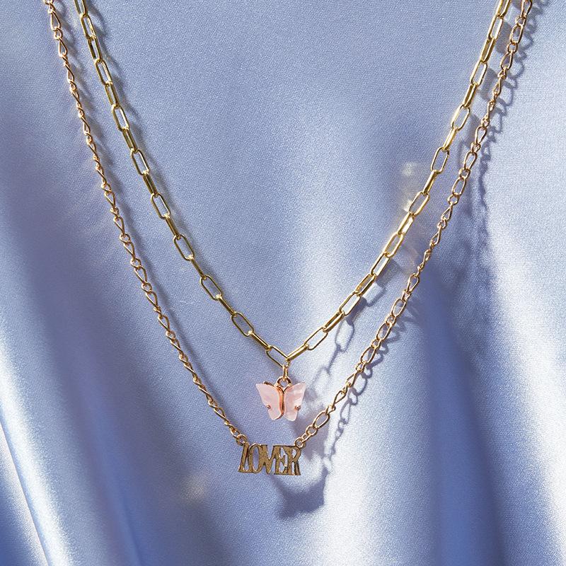 Paperclip Butterfly Necklace - FashionAngelz
