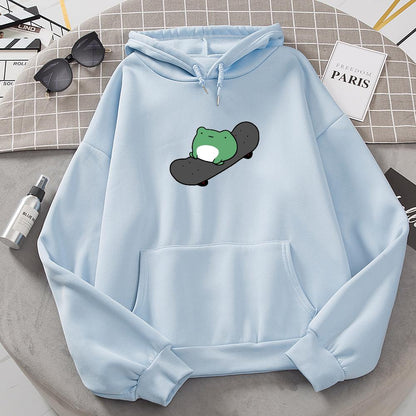 Skateboard Frog Vibes Hoodie Hoodies & Sweatshirts Shop5435238 Store 