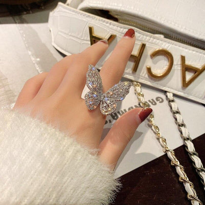 Crystal Butterfly Ring - FashionAngelz