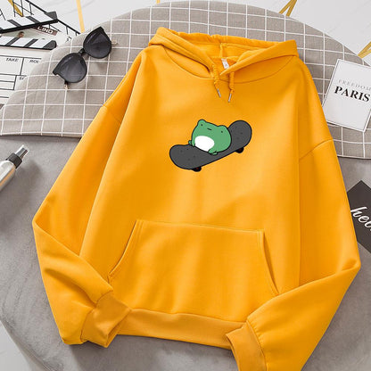 Skateboard Frog Vibes Hoodie Hoodies & Sweatshirts Shop5435238 Store 