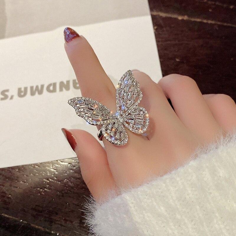 Crystal Butterfly Ring - FashionAngelz