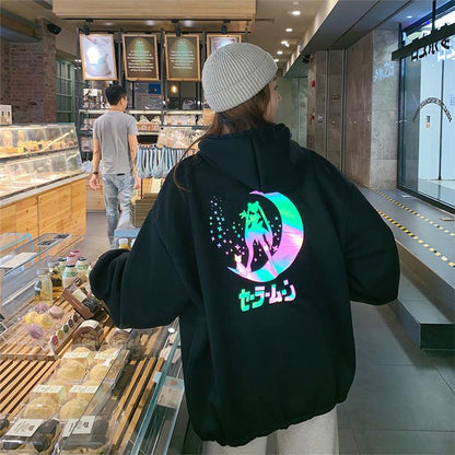 Reflective Moon Hoodie Hoodies & Sweatshirts Catherine's wardrobe Store 