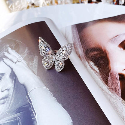 Crystal Butterfly Ring - FashionAngelz