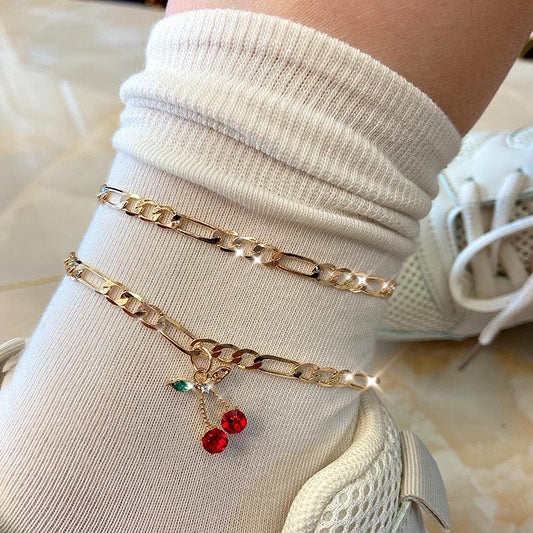 Cuban Cherry Anklet - FashionAngelz