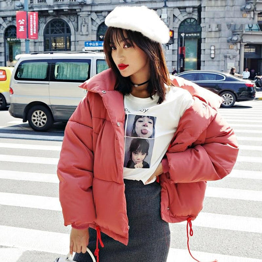 Hooded Puffer jacket Down Coats chu mark parka Store Rust Red S 