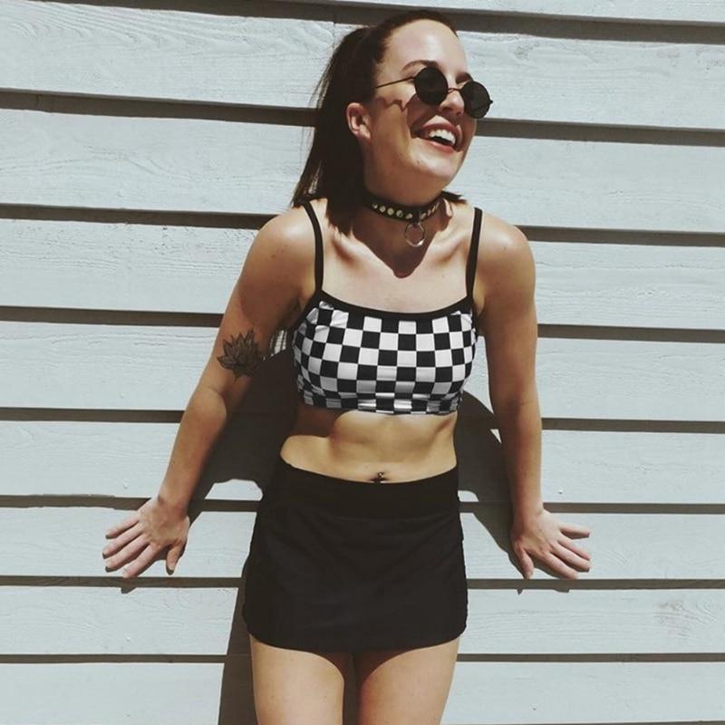 Plaid Checkered Tank Top - FashionAngelz