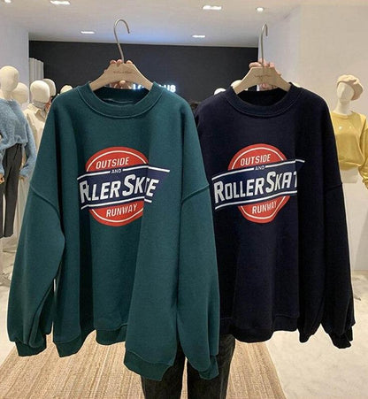 Rollerskate Sweater Hoodies & Sweatshirts Fantasy World Factory Store Navy Blue S 