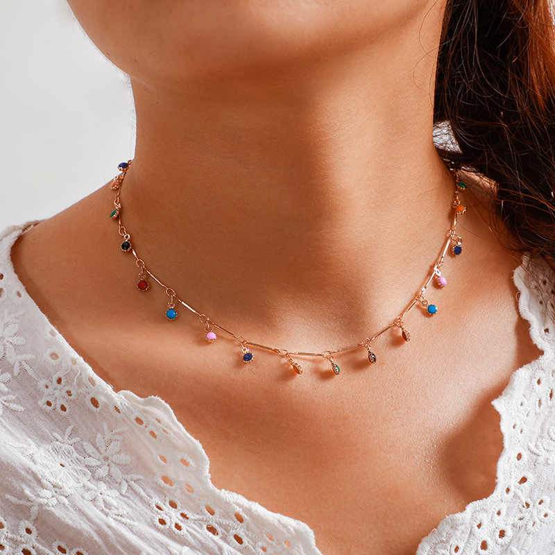Colorful Stone Choker - FashionAngelz