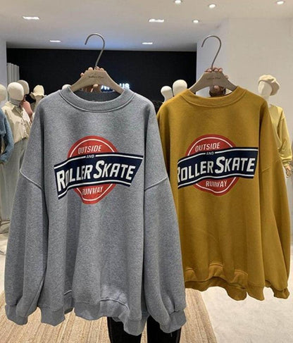 Rollerskate Sweater Hoodies & Sweatshirts Fantasy World Factory Store Mustard S 