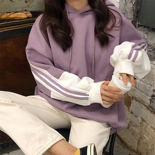 Stripey Oversized Hoodie Hoodies & Sweatshirts Charmed Store 
