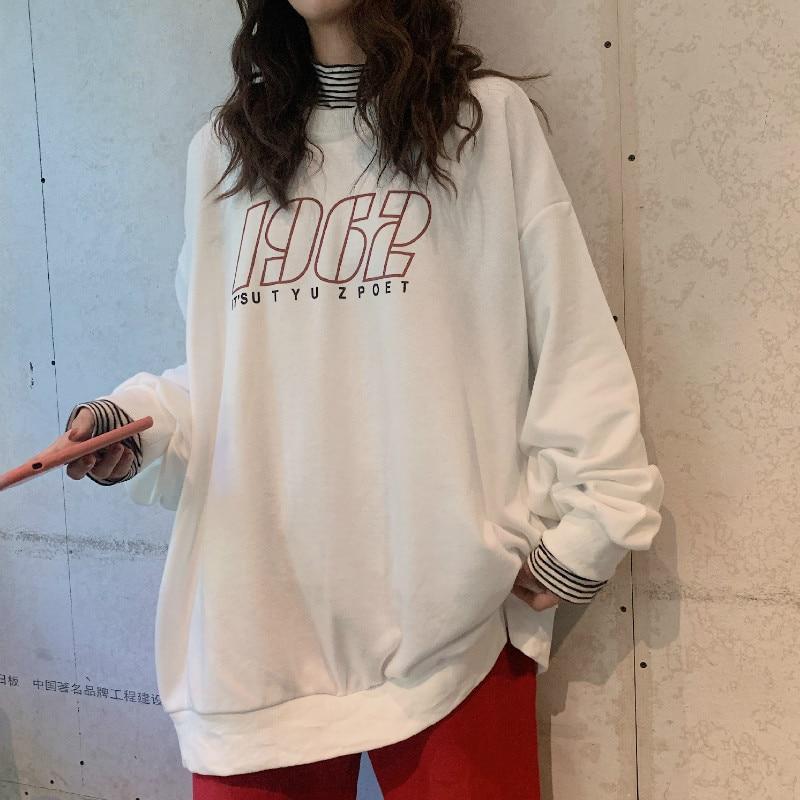 Oversized Boyfriend "1962" Sweater Hoodies & Sweatshirts BARGAIN HUNTERS Store Snow White S 