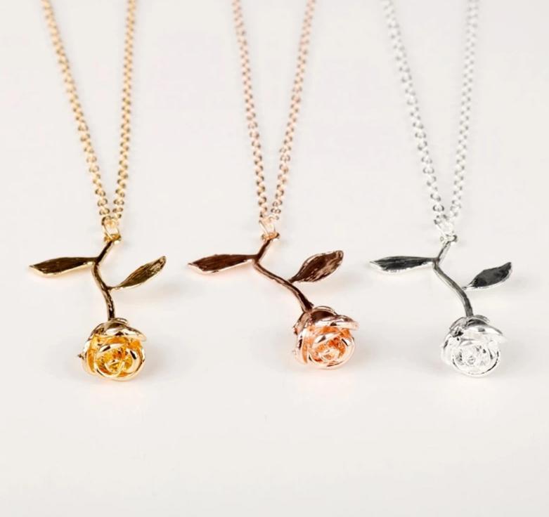 Rose Charm Necklace - FashionAngelz