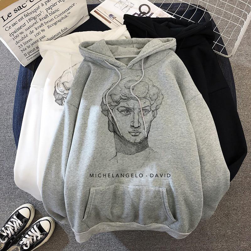 Michelangelo David Vintage Pullover Hoodie Hoodies & Sweatshirts Mr Xiao's Store 