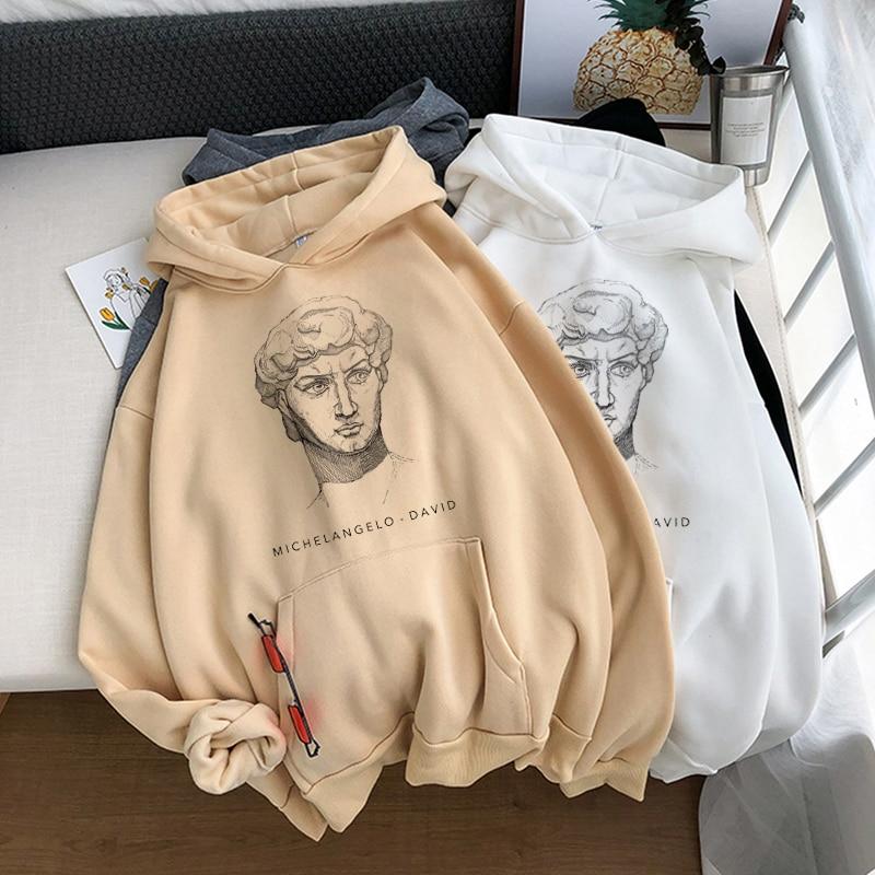 Michelangelo David Vintage Pullover Hoodie Hoodies & Sweatshirts Mr Xiao's Store 