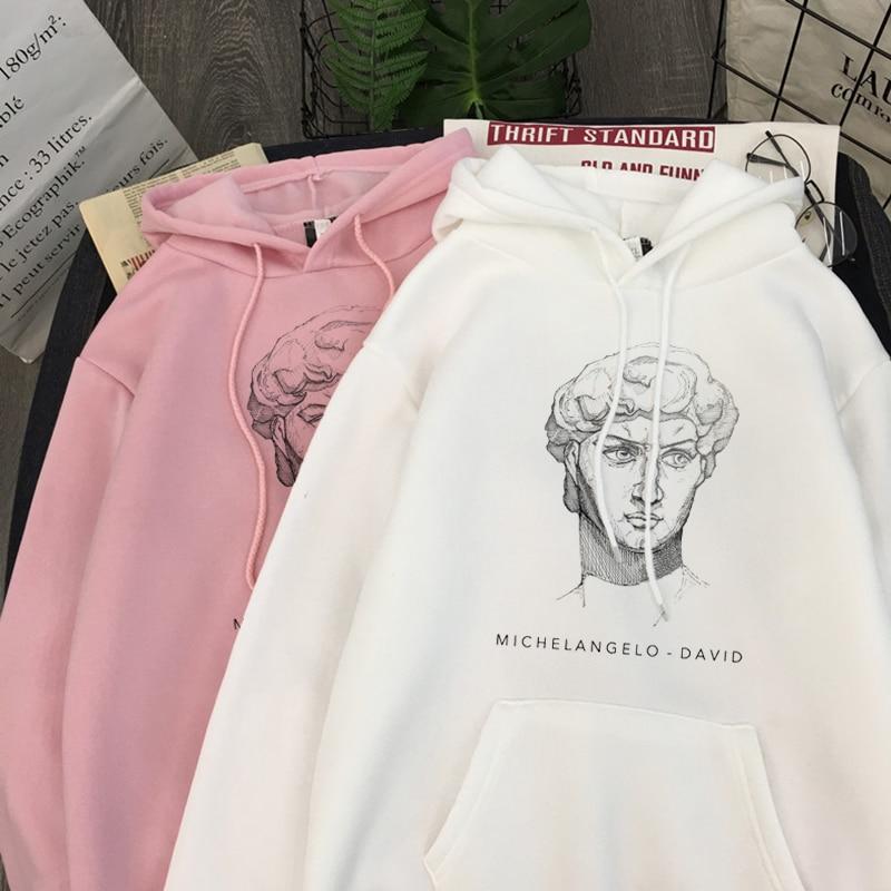 Michelangelo David Vintage Pullover Hoodie Hoodies & Sweatshirts Mr Xiao's Store 