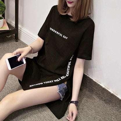 "Wonderful Day" Longline T-Shirt - FashionAngelz