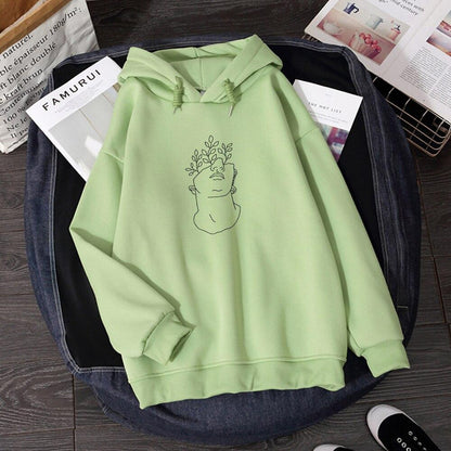 Aesthetic Abstract Leaf Hoodie Hoodies & Sweatshirts KEENICI factory Store 