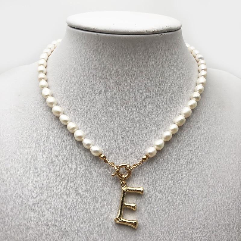 Pearl Initial Necklace - FashionAngelz