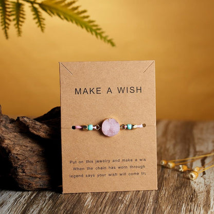 Woven Stone Make A Wish Bracelet - FashionAngelz