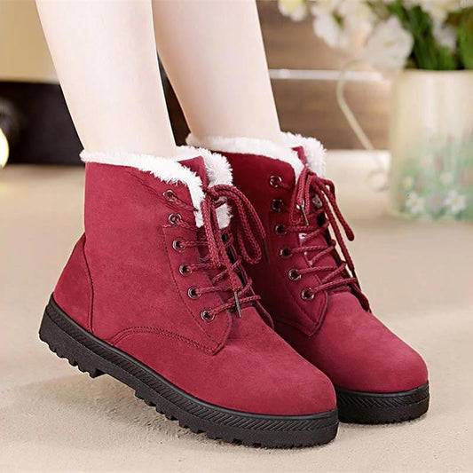Fur Plush Winter Boots - FashionAngelz