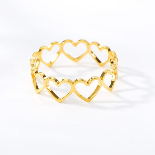Linked Heart Ring - FashionAngelz