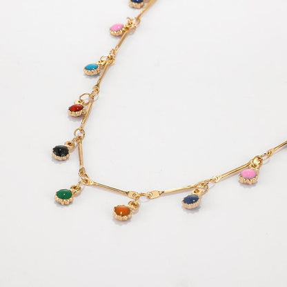 Colorful Stone Choker - FashionAngelz