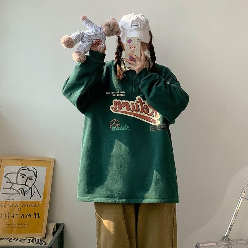 Oversized Polo Sweatshirts Hoodies & Sweatshirts VOLAC Store 