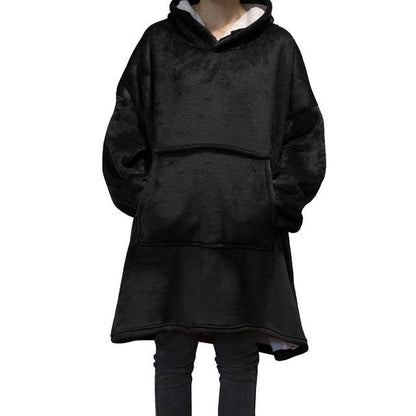 Giant Blanket Hoodie Hoodies & Sweatshirts Wensilian Trendy Store Midnight Black One Size 