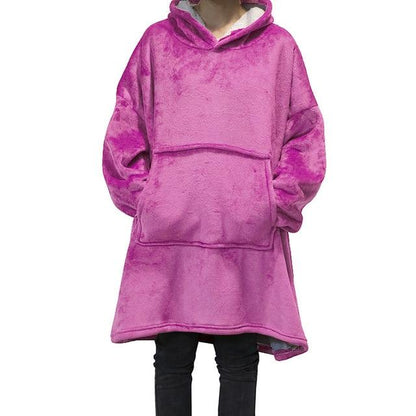 Giant Blanket Hoodie Hoodies & Sweatshirts Wensilian Trendy Store Hot Pink One Size 