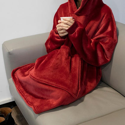 Giant Blanket Hoodie Hoodies & Sweatshirts Wensilian Trendy Store Ruby Red One Size 