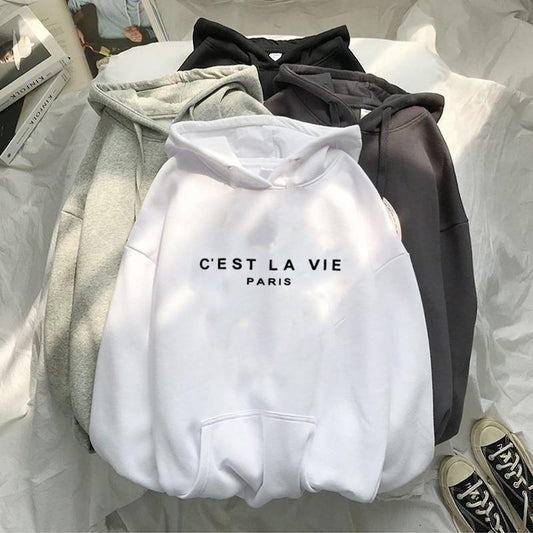 "C'est La Vie" Pullover Hoodie Hoodies & Sweatshirts LJ Kpop Harajuku Store 