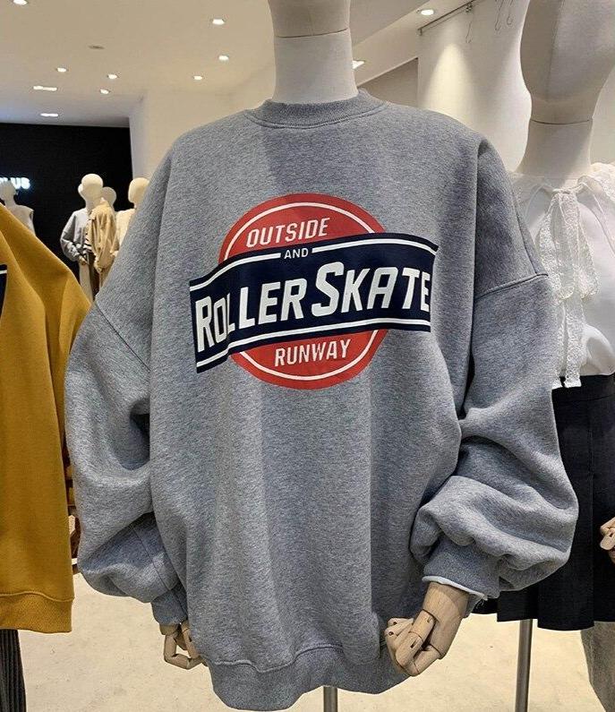 Rollerskate Sweater Hoodies & Sweatshirts Fantasy World Factory Store Charcoal Grey S 