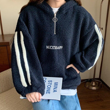 Zip Up "Necessary" Hoodie Hoodies & Sweatshirts Paida life diary Store 