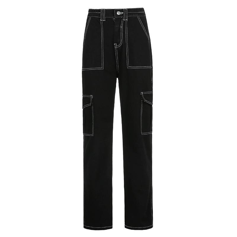 High Waist Relaxed Fit Jeans Jeans Emmababy^_^store Store 