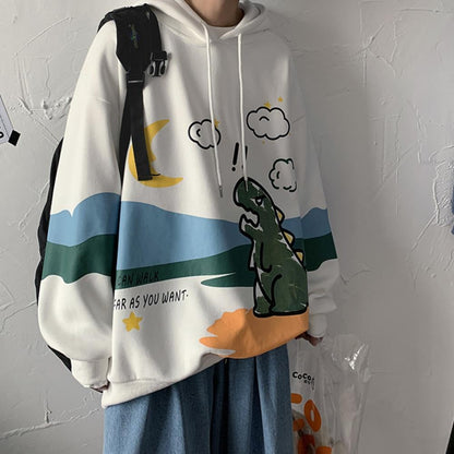 Angry Dinosaur Pullover Hoodie Hoodies & Sweatshirts ZAZOMDE Store 