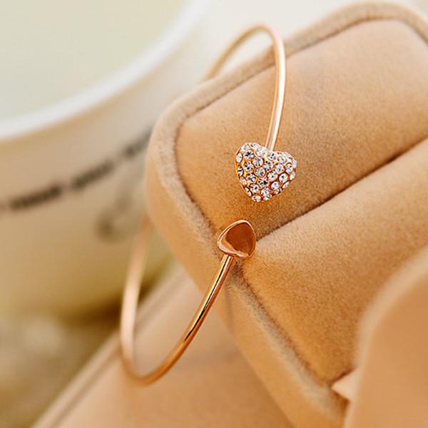 Double Heart Cuff Bracelet - FashionAngelz