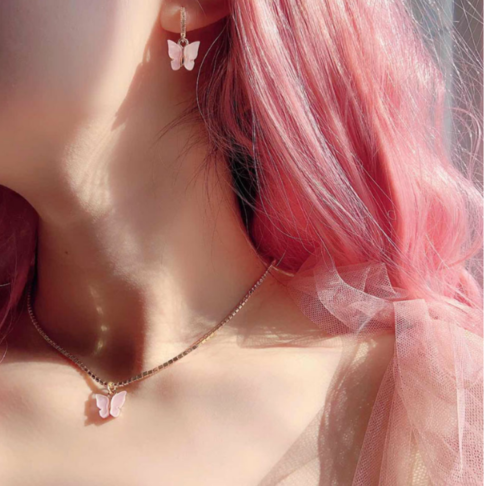 Single Butterfly Tennis Choker - FashionAngelz