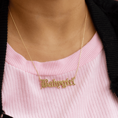 Old English Babygirl Necklace - FashionAngelz
