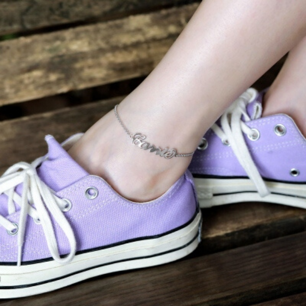Custom Name Curb Anklet - FashionAngelz
