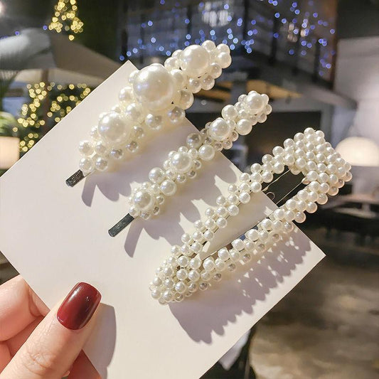 Barrette Pearl Hairclips - FashionAngelz