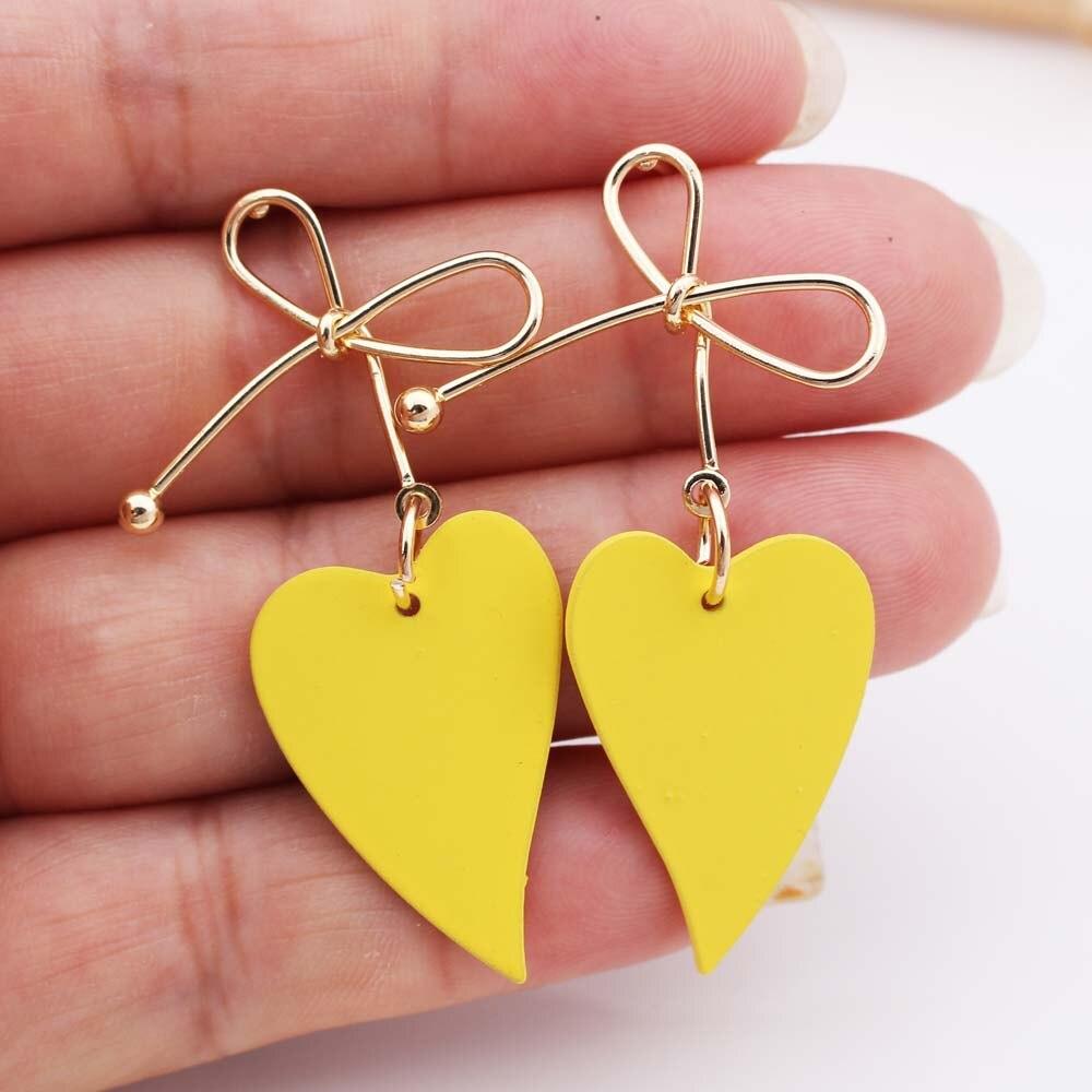 Heart Drop Earrings - FashionAngelz