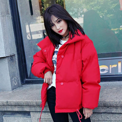 Hooded Puffer jacket Down Coats chu mark parka Store Ruby Red S 