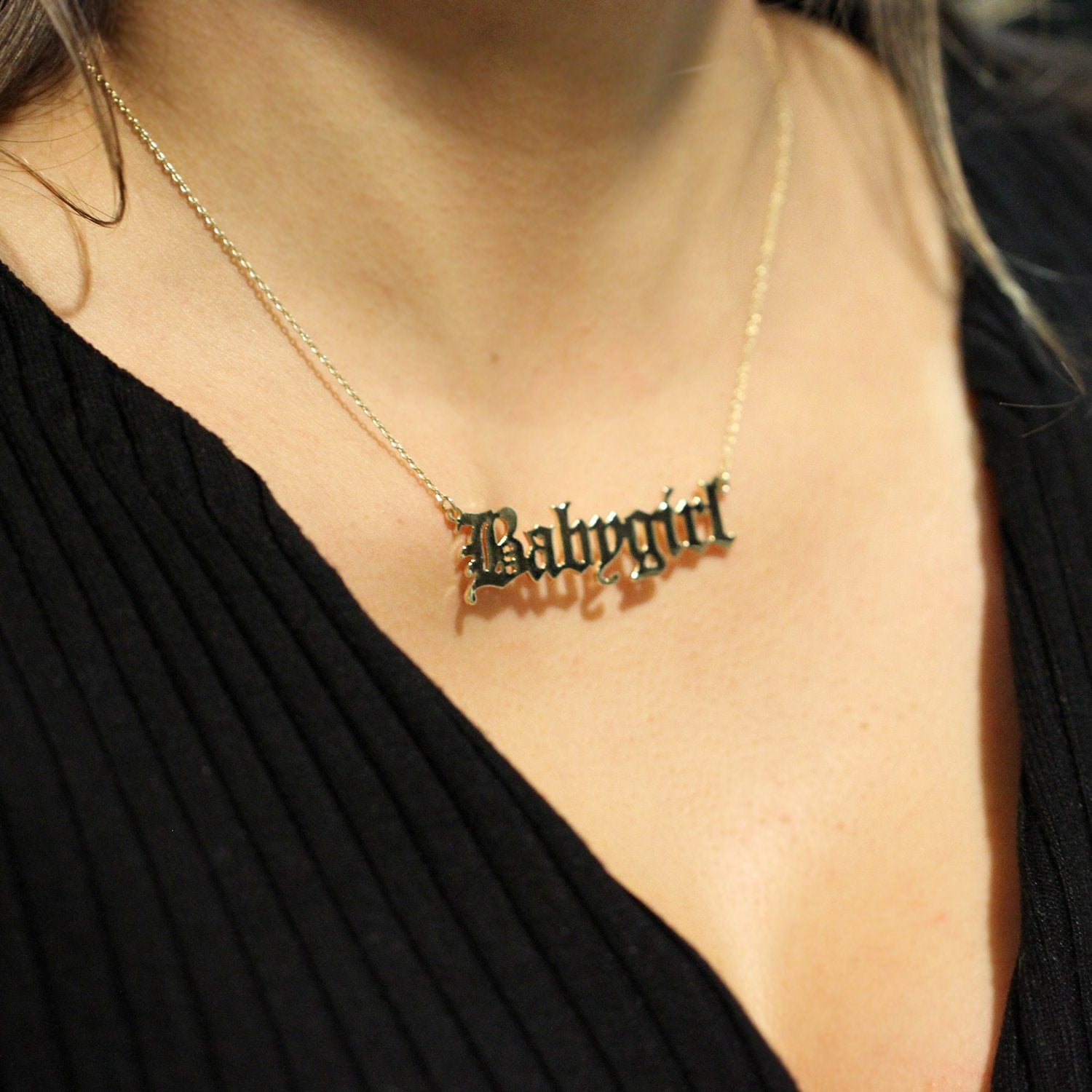 Old English Babygirl Necklace - FashionAngelz