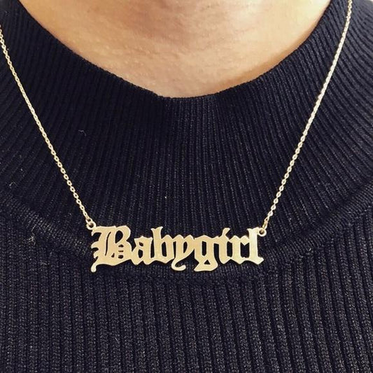 Old English Babygirl Necklace - FashionAngelz