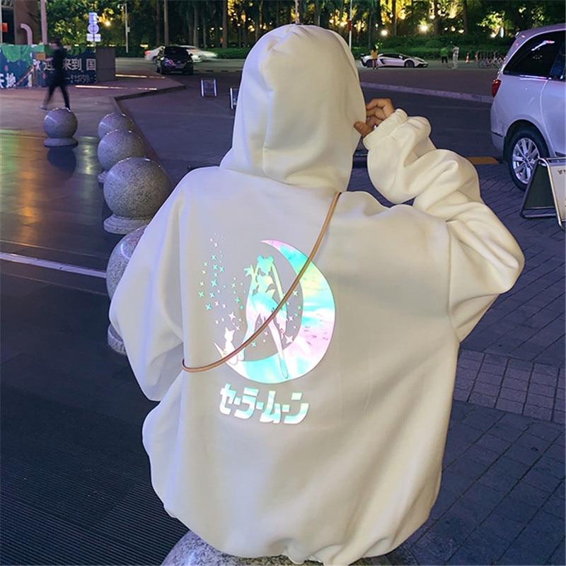Reflective Moon Hoodie Hoodies & Sweatshirts Catherine's wardrobe Store 