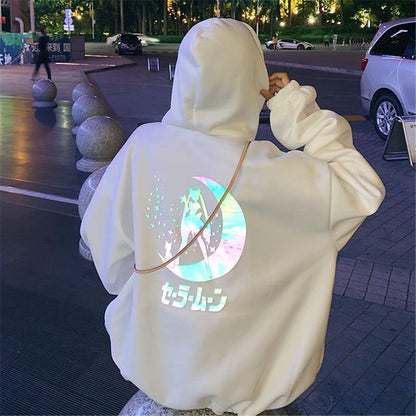 Reflective Moon Hoodie Hoodies & Sweatshirts Catherine's wardrobe Store 