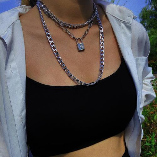 Multi-Layer PadLock Necklace - FashionAngelz