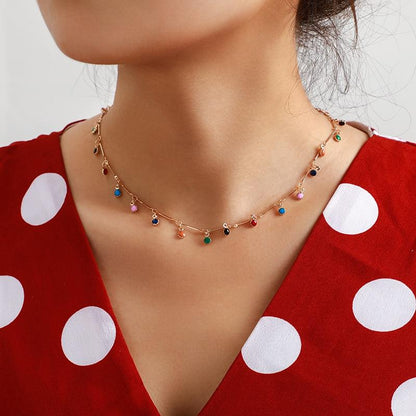 Colorful Stone Choker - FashionAngelz