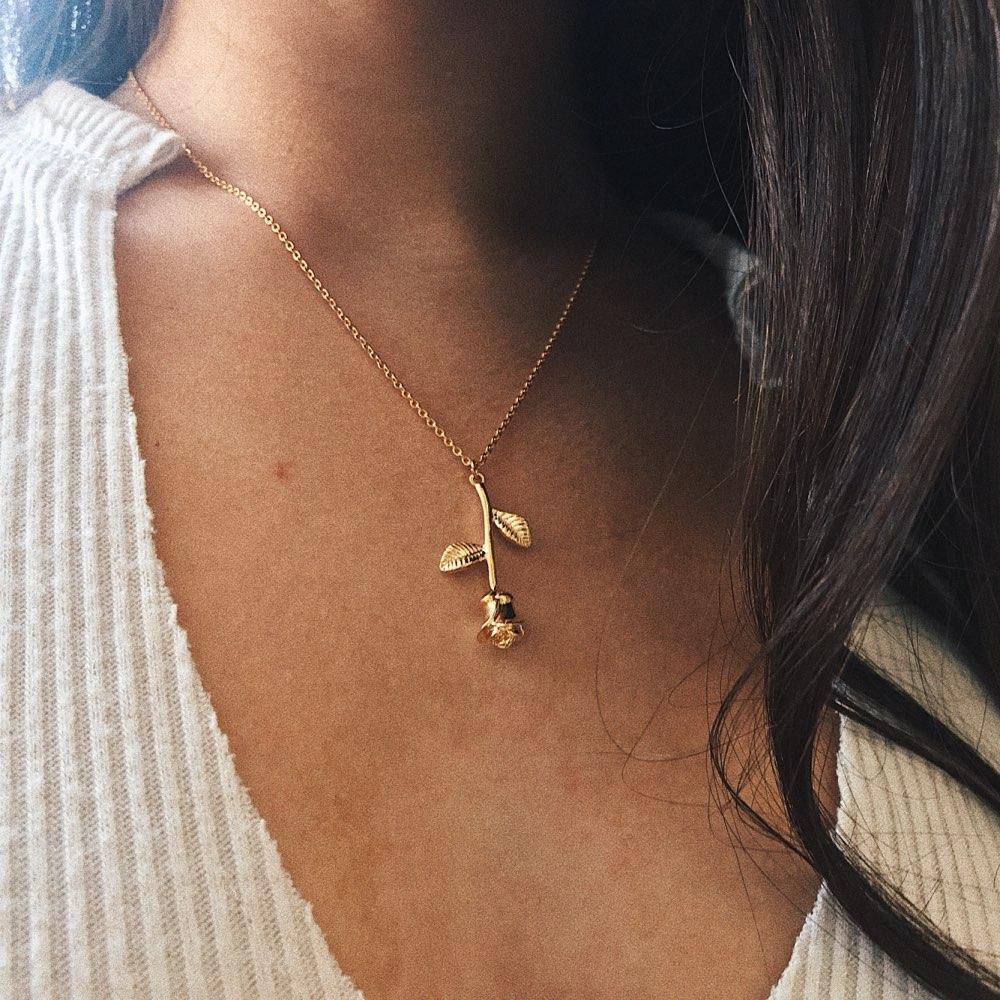 Rose Charm Necklace - FashionAngelz